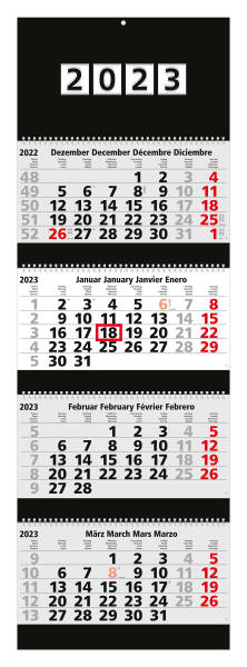 3-Monatskalender PREMIUM-BLACK