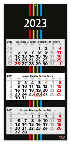 4-Monatskalender STRIPES-RECYCLING